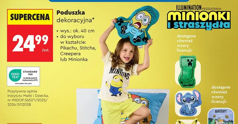 Poduszka dekoracyjna Creeper promocja w Biedronka