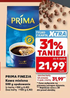 Kawa mielona Prima Finezja promocja w Kaufland