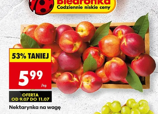 Nektarynka na wagę promocja w Biedronka