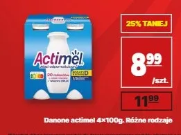 Napój jogurtowy Actimel Danone 4-pak promocja w API Market