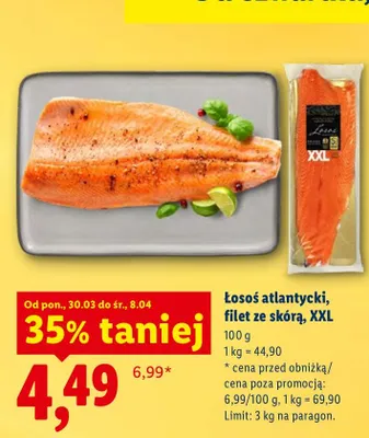 Łosoś atlantycki filet promocja w Lidl