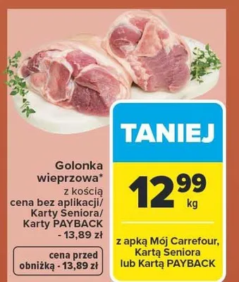 Golonka wieprzowa z kością promocja w Carrefour Market