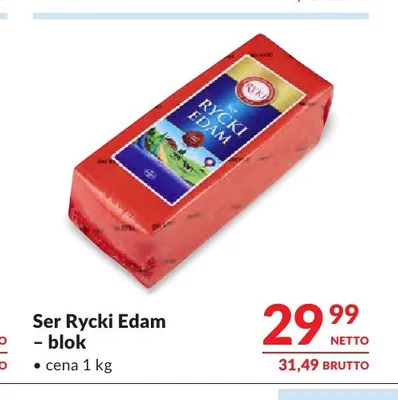 Ser Rycki Edam blok Ryki promocja w Makro
