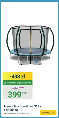 Trampolina ogrodowa 312cm z drabinką promocja w ERLI