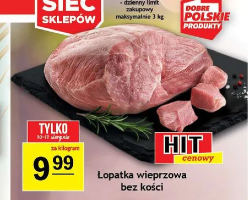 Łopatka wieprzowa bez kości promocja w Gram Market