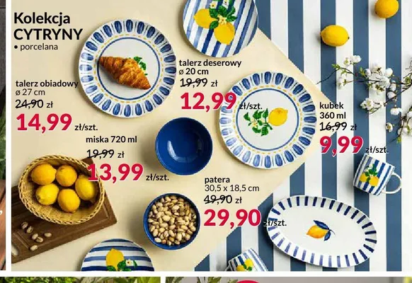 Talerz deserowy Kolekcja Cytryny promocja w Salony Agata