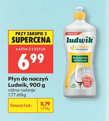 Płyn do naczyń Ludwik 900g promocja w Biedronka