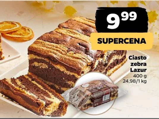 Ciasto zebra Lazur promocja w Netto