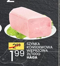 Szynka konserwowa wieprzowa Haga promocja w Wafelek