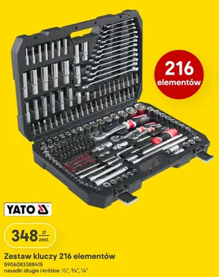 Zestaw kluczy YATO 216 elementów promocja w Castorama