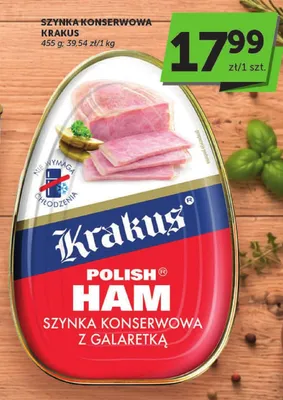 Szynka konserwowa z galaretką Polish Ham Krakus promocja w ABC