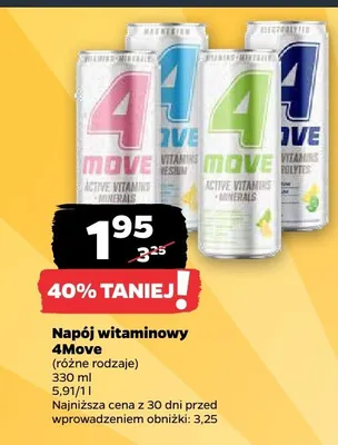 Napój witaminowy 4Move promocja w Netto
