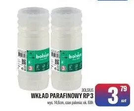 Wkład parafinowy RP 3 op. 4 rolki, seria parafina 50 h promocja w Tomi Markt