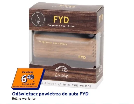 Odświeżacz powietrza do auta FYD promocja w Action
