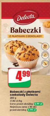 Babeczki z płatkami czekolady promocja w Dino