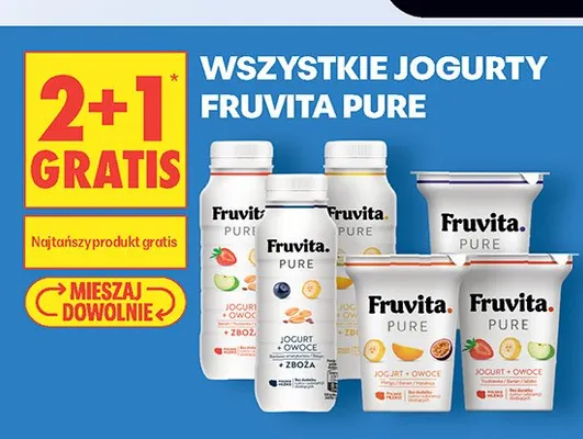 Jogurt Fruvita Pure promocja w Biedronka