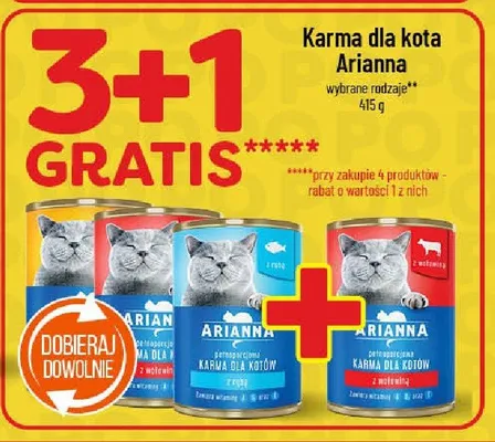 Karma dla kota Arianna promocja w POLOmarket