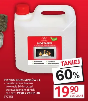 Płyn do biokominków promocja w Selgros