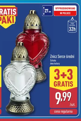 Znicz Serce średni promocja w Aldi
