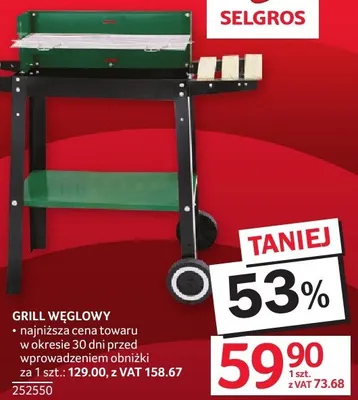 Grill węglowy promocja w Selgros