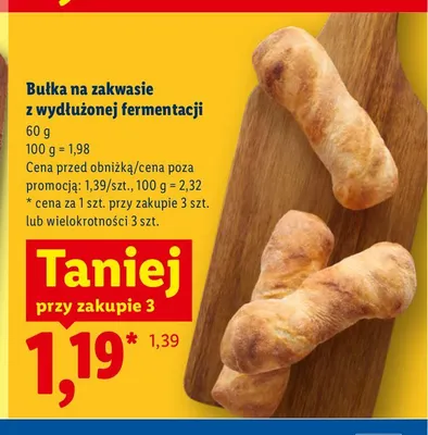 Bułka na zakwasie z wydłużonej fermentacji promocja w Lidl