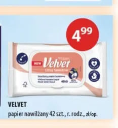 Papier toaletowy nawilżany Velvet promocja w Drogerie Laboo