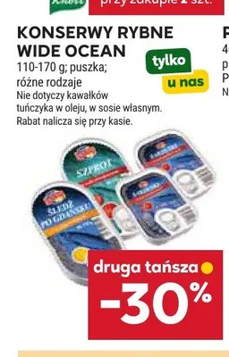 Konserwy rybne Wide Ocean promocja w Stokrotka