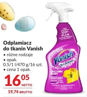 Odplamiacz do tkanin Vanish różne rodzaje promocja w Makro