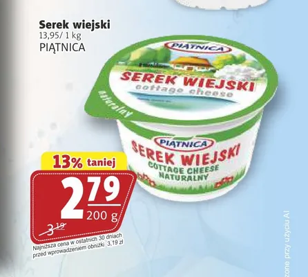 Serek wiejski naturalny Piątnica promocja w Prim Market