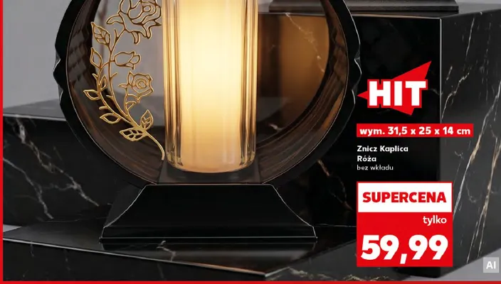 Znicz Kaplica Róża bez wkładu promocja w Kaufland