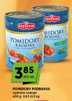Pomidory krojone w soku pomidorowym klasyczne Podravka promocja w Groszek