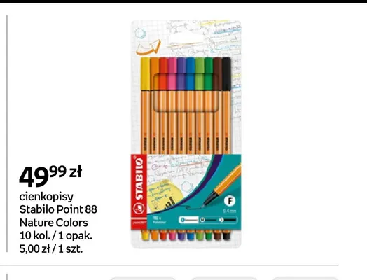 Cienkopisy Stabilo Point 88 Nature Colors 10-pak promocja w Empik