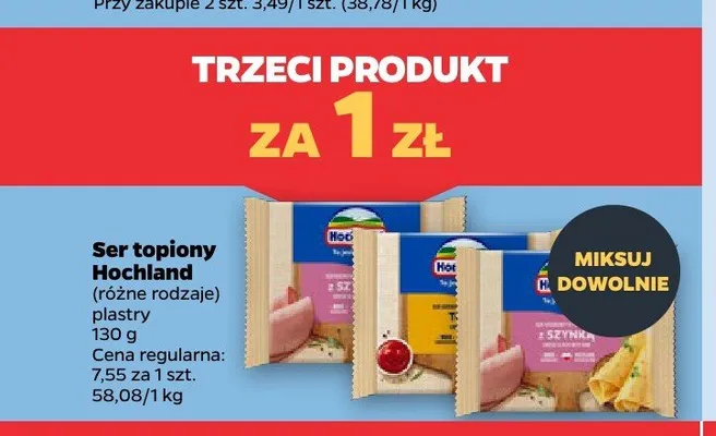 Ser topiony Hochland plastry promocja w Netto