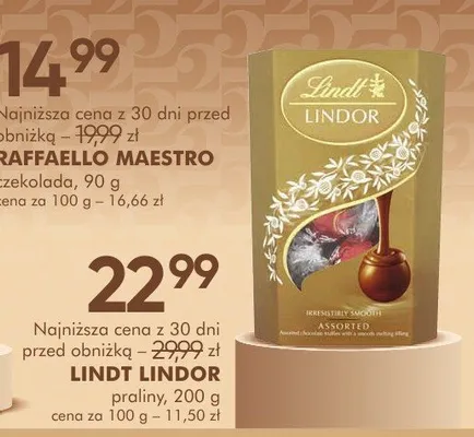 Praliny Lindt Lindor promocja w Super-Pharm