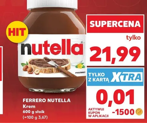 Krem do smarowania Ferrero Nutella promocja w Kaufland