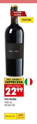 Wino Via Italia promocja w Biedronka