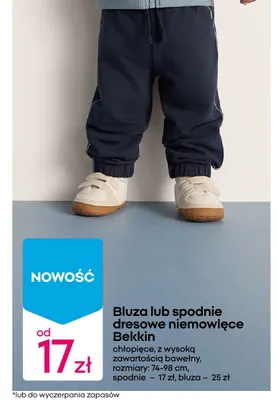 Spodnie dresowe niemowlęce Bekkin chłopięce promocja w Pepco