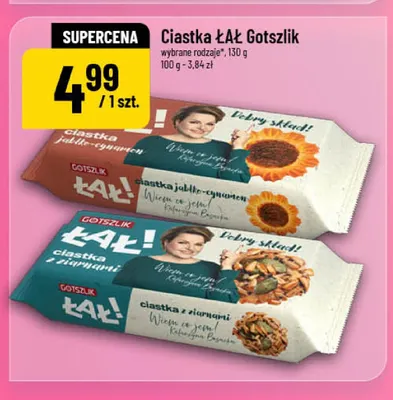 Ciastka jabłko-cynamon ŁAŁ Gotszlik promocja w POLOmarket
