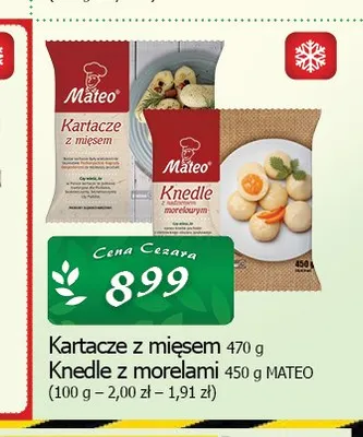 Kartacze z mięsem Mateo promocja w CEZAR Delikatesy