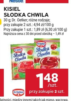 Kisiel Słodka Chwila Dr. Oetker promocja w Stokrotka