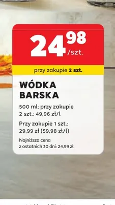 Wódka Barska promocja w Stokrotka