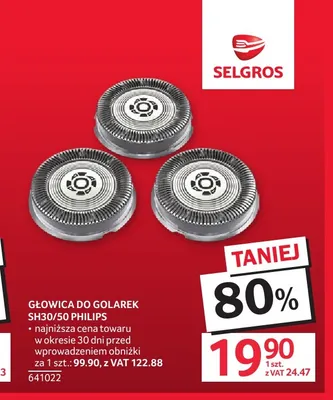 Głowica do golarek SH30/50 Philips promocja w Selgros