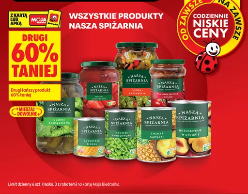 Pomidory suszone z ziołami Nasza Spiżarnia promocja w Biedronka