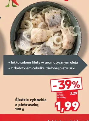 Śledzie rybackie z pietruszką promocja w Kaufland