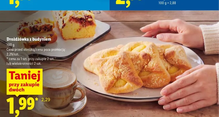 Drożdżówka z budyniem promocja w Lidl