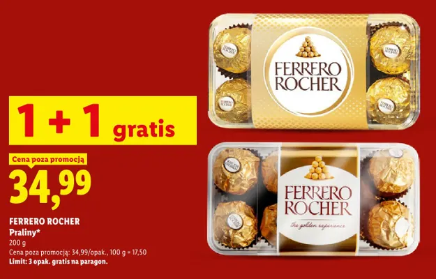 Praliny Ferrero Rocher promocja w Lidl