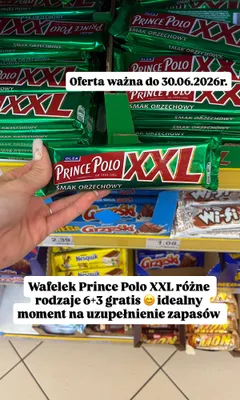Wafelek Prince Polo XXL smak orzechowy promocja w Dino