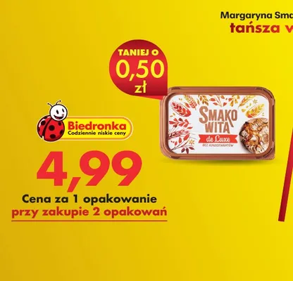 Margaryna Smakowita de Luxe promocja w Biedronka