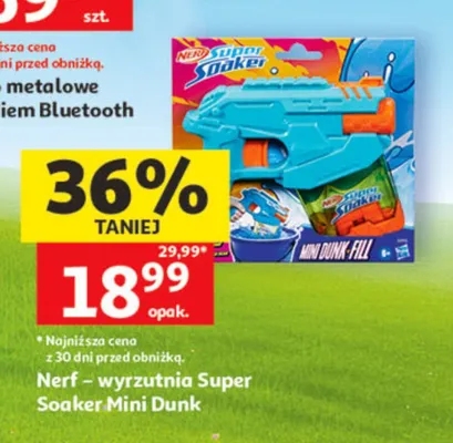 Wyrzutnia Nerf Super Soaker Mini Dunk promocja w Auchan