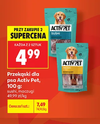Przekąski dla psa Activ Pet sushi promocja w Biedronka